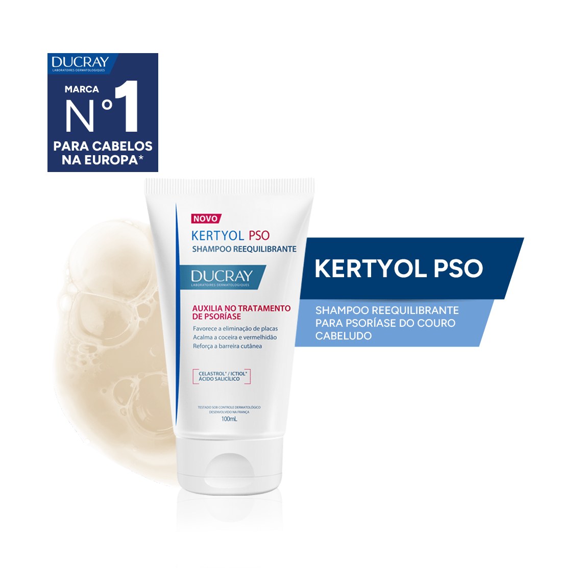 Shampoo Ducray Kertyol P.S.O Tratamento para Psoríase 100ml