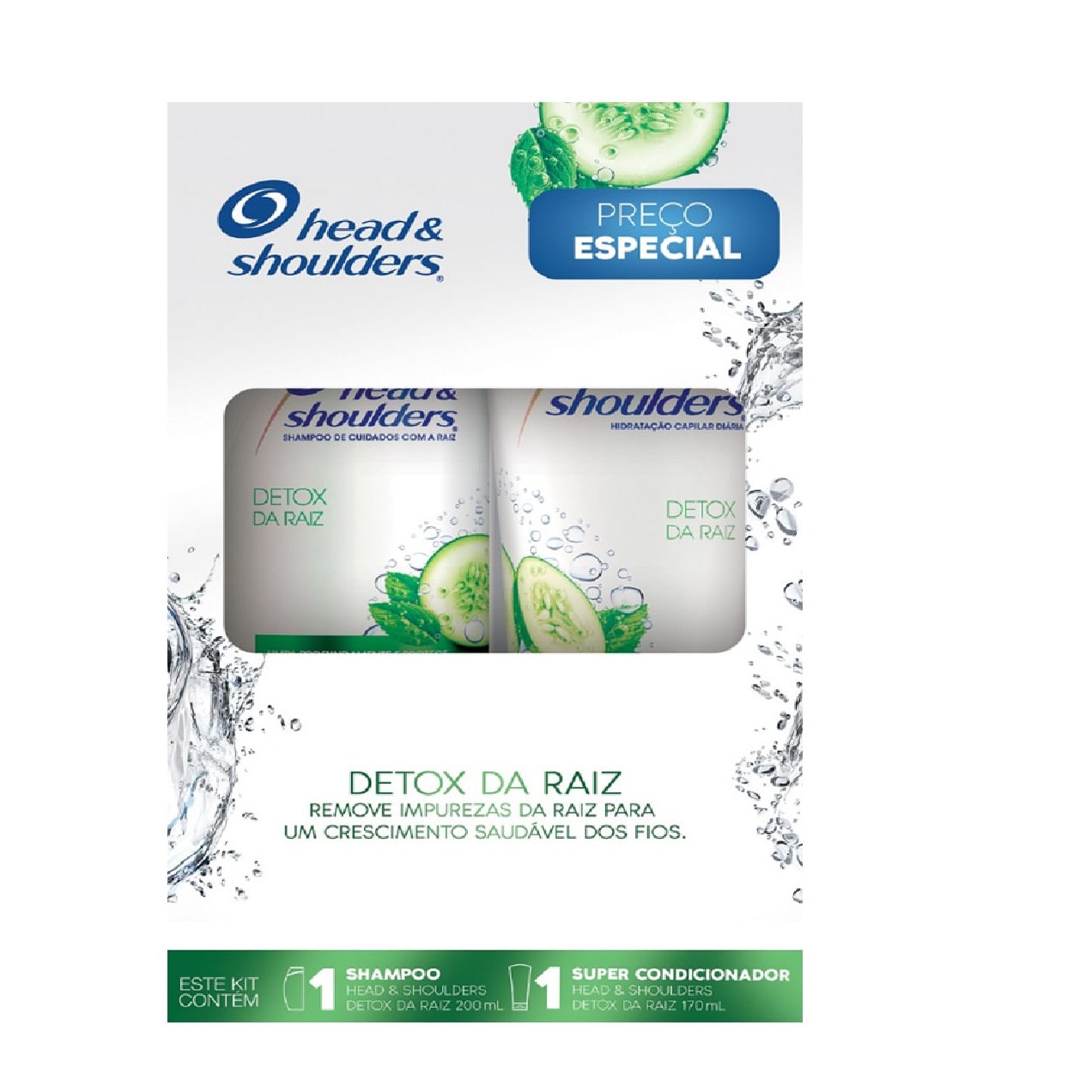 Shampoo Head & Shoulders Detox 200ml + Condicionador 170ml