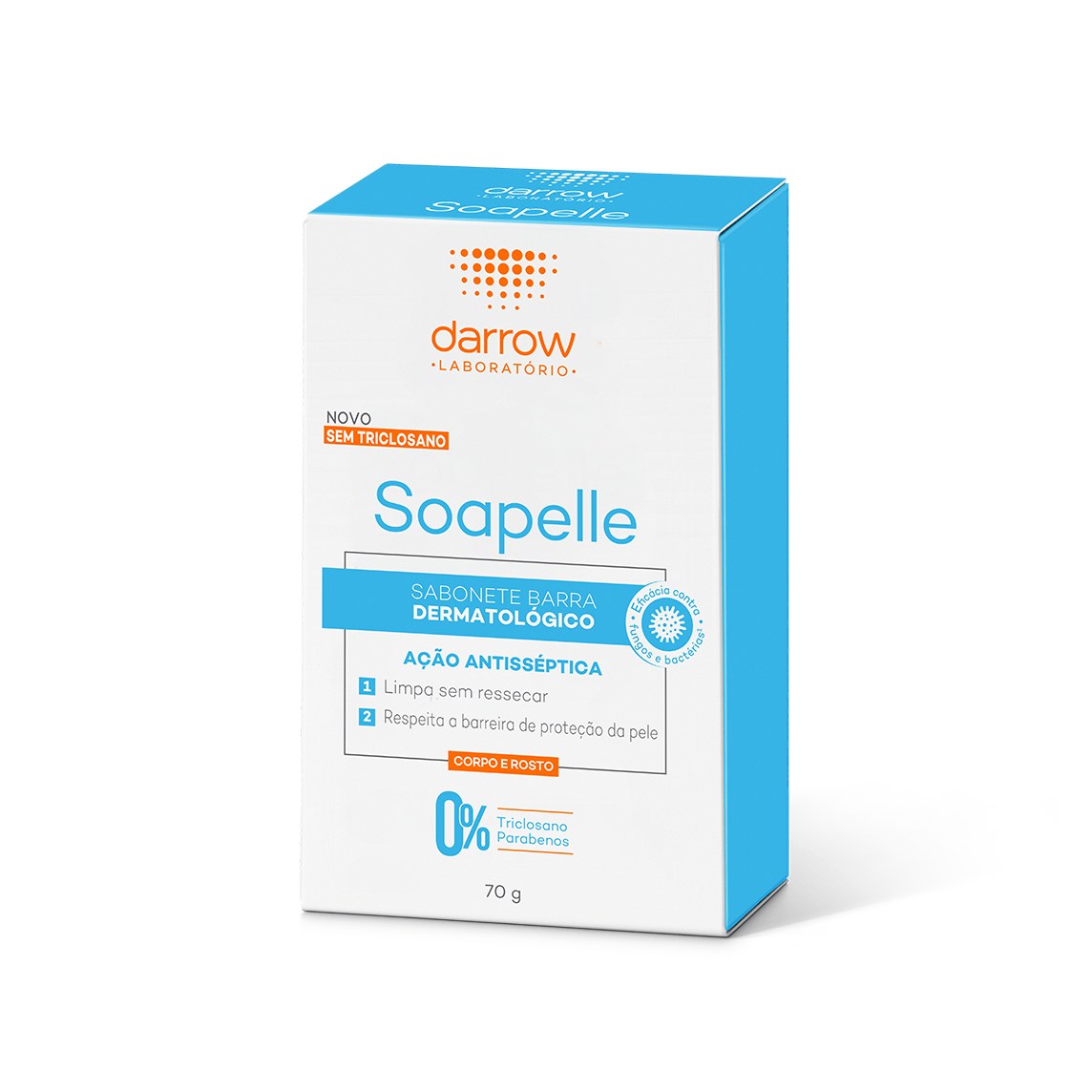 Sabonete em Barra Facial Soapelle Antisséptico 70g