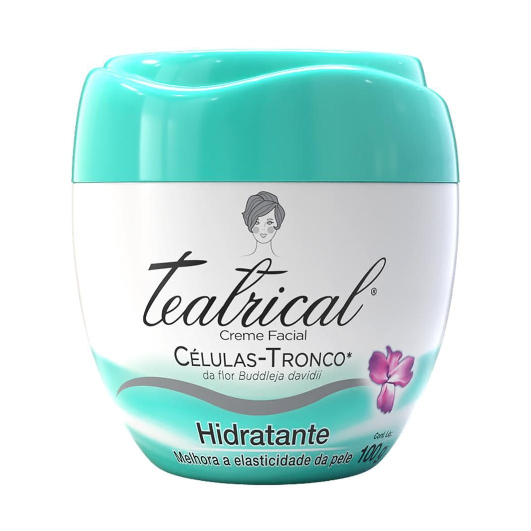 Creme Facial Teatrical Hidratante com Células-Tronco da Flor Buddleja Davidii 100g