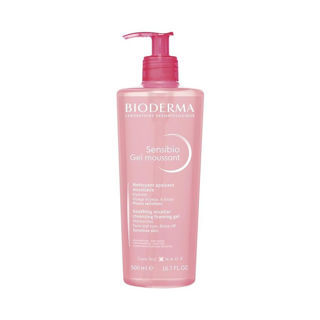 Bioderma Sensibio Gel Moussant Gel de Limpeza Micelar Calmante e Hidratante 500ml