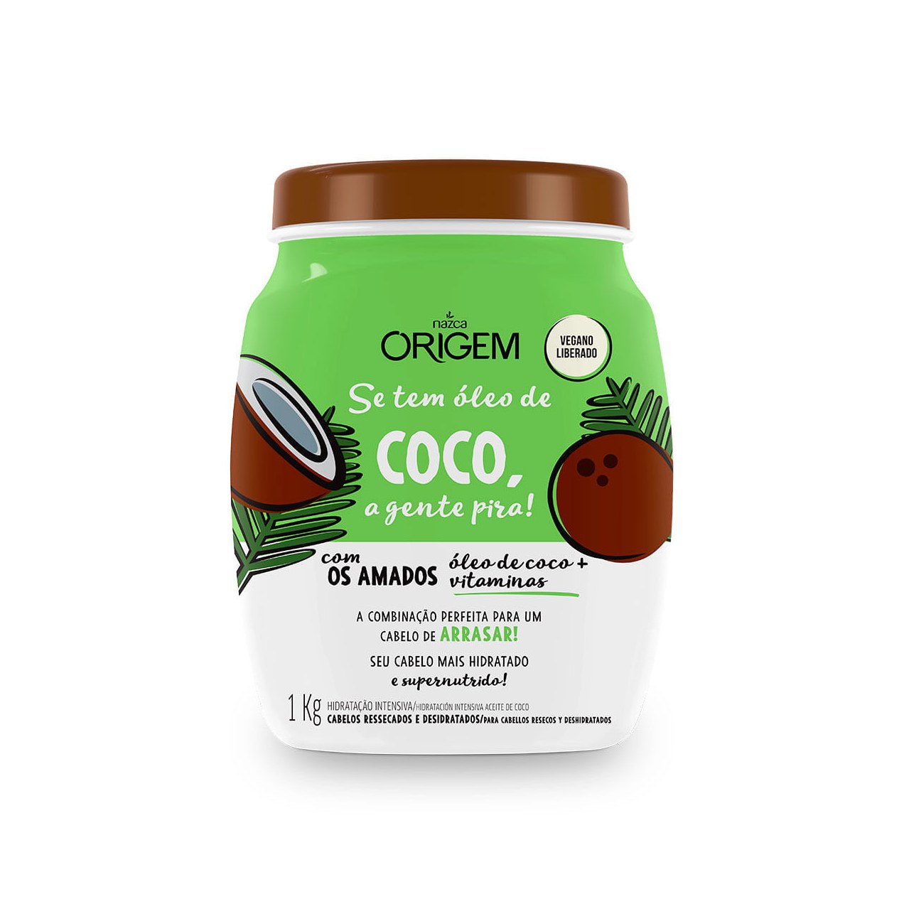 Creme de Tratamento Capilar Origem Se tem Óleo de Coco a Gente é Pira Vegano 1kg