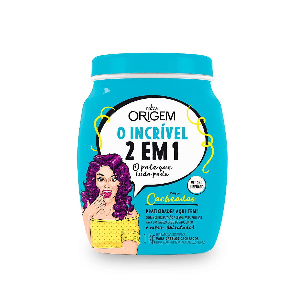 Creme de Tratamento Capilar Origem O Incrível 2 em 1 Cacheados Vegano 1Kg