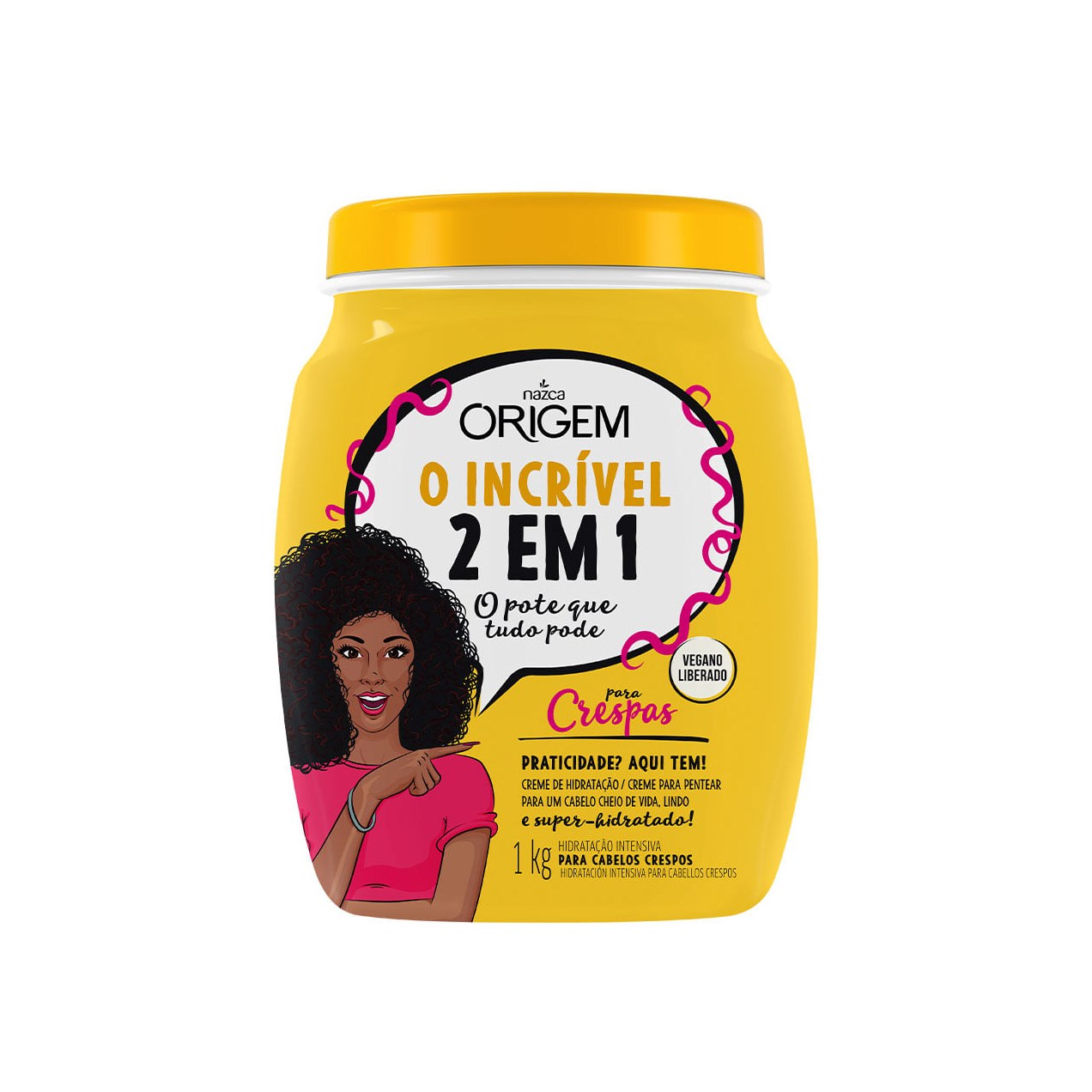 Creme de Tratamento Capilar Origem O Incrível 2 em 1 Crespos Vegano 1Kg