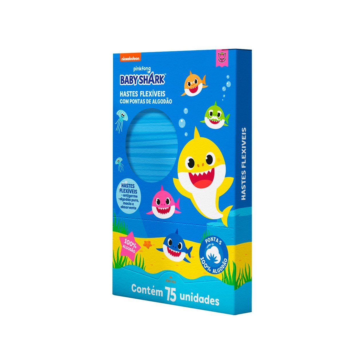 Hastes Flexíveis Cremer Baby Shark 75 Unidades