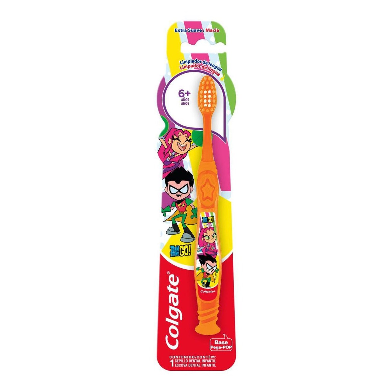 Escova Dental Infantil Colgate Smiles Titans Go! Extra Macia +6 anos 1 Unidade
