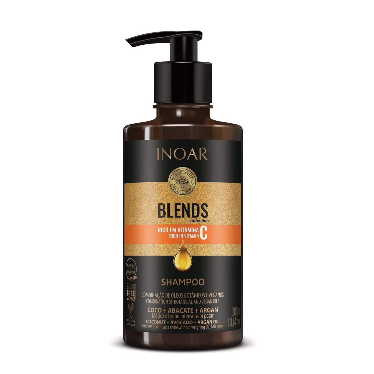 Shampoo Inoar Blends Rico em Vitamina C 300ml