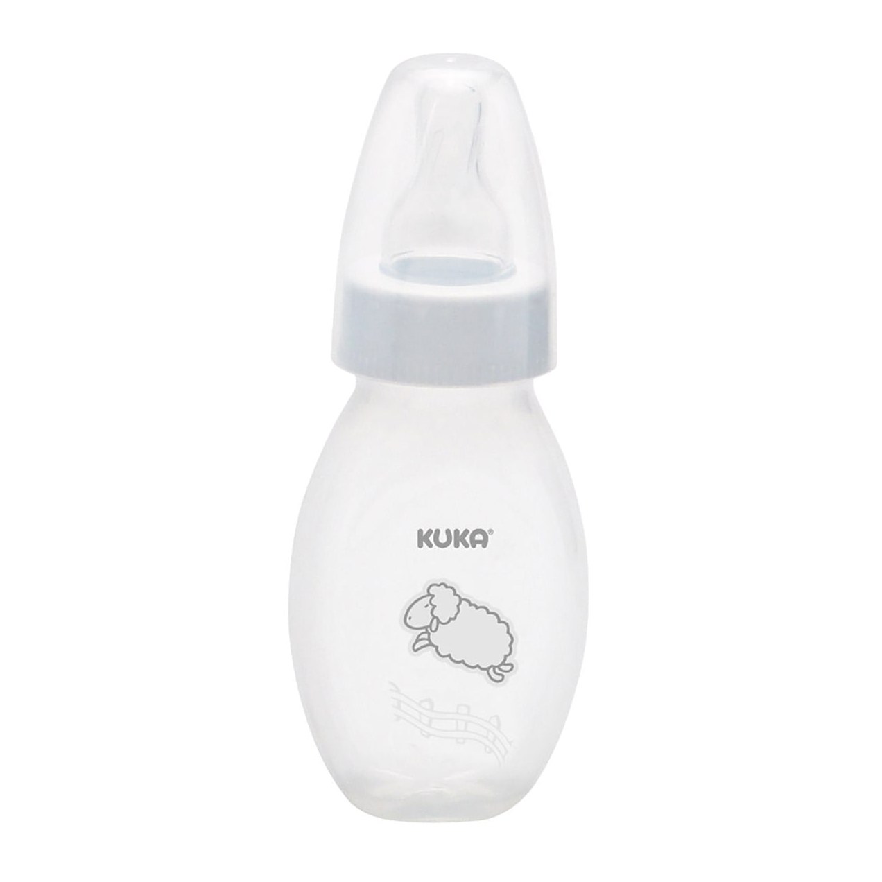 Mamadeira Kuka Kukinha Sem BPA Bico de Silicone de 0 a 3 meses Branca 50ml 1 Unidade