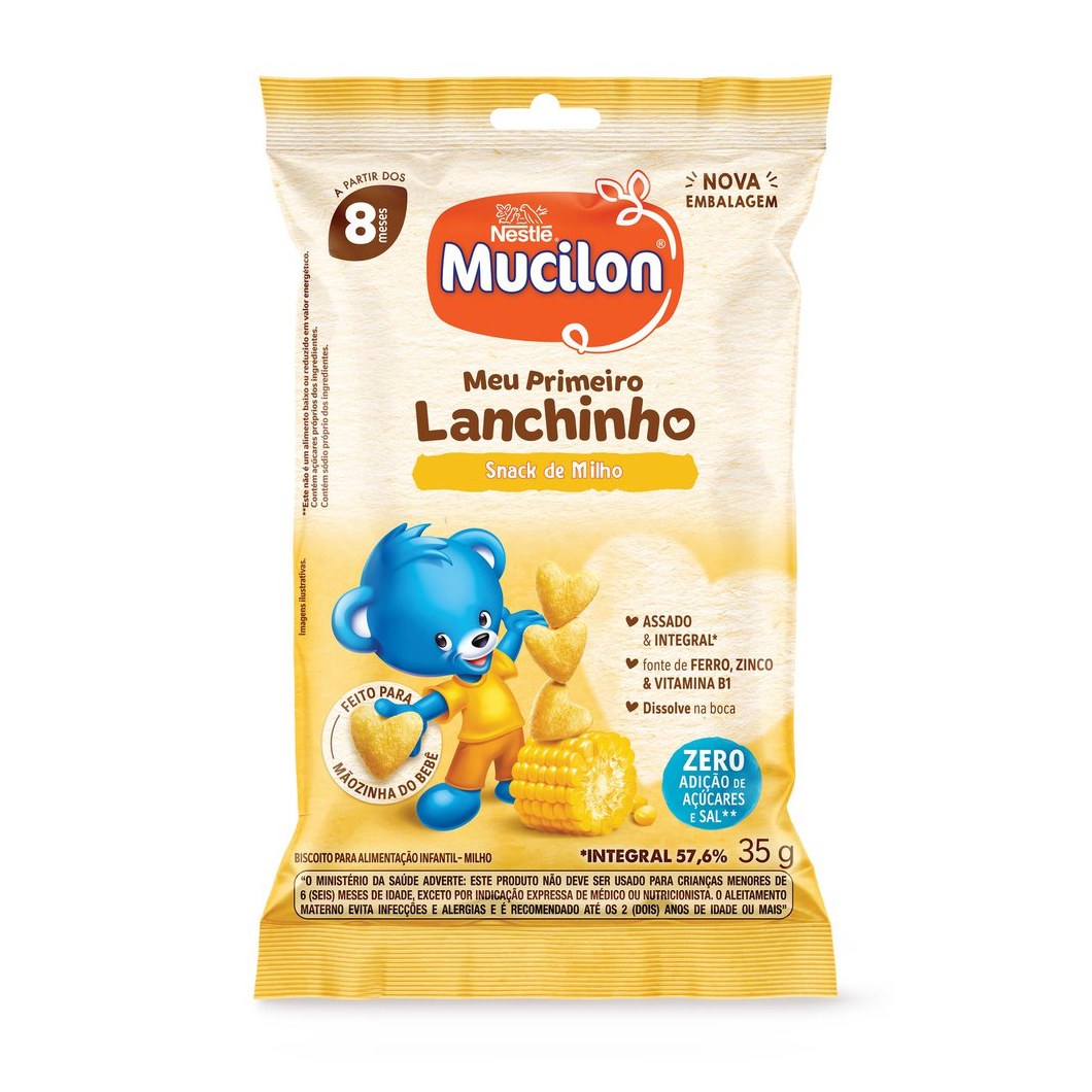 Snack Infantil Mucilon Meu Primeiro Lanchinho Sabor Milho 35g