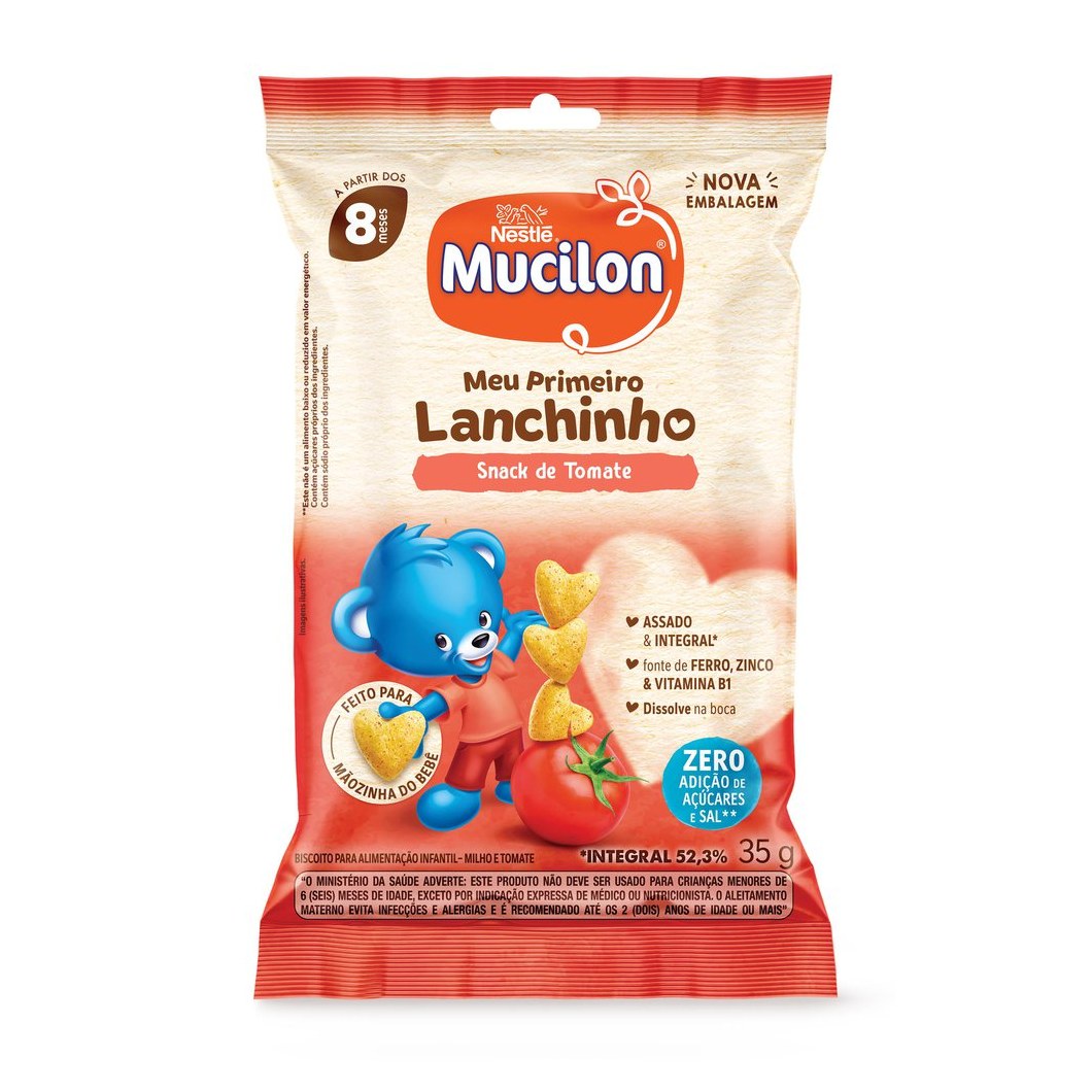 Snack Infantil Mucilon Meu Primeiro Lanchinho Sabor Tomate 35g