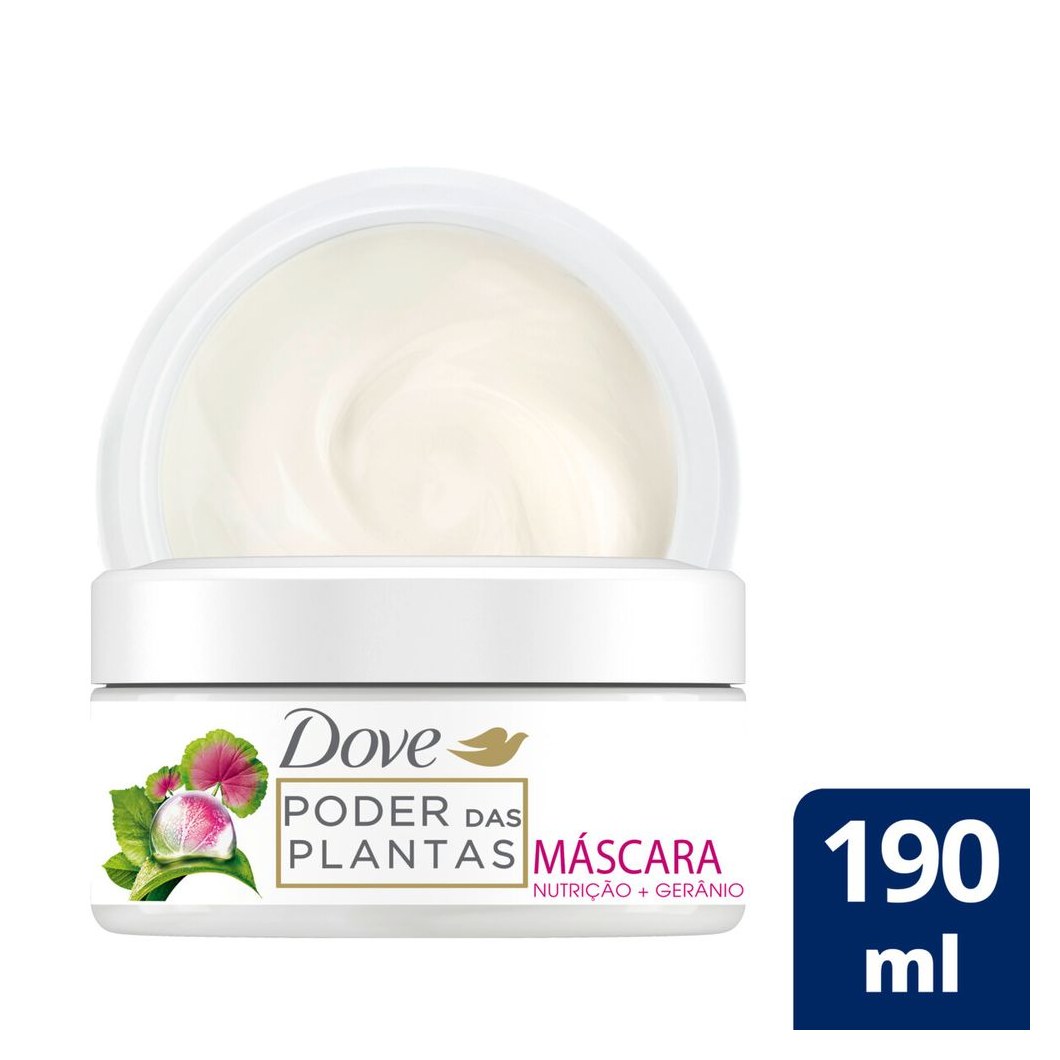 Máscara de Tratamento Dove Poder das Plantas Nutrição + Gerânio 190g