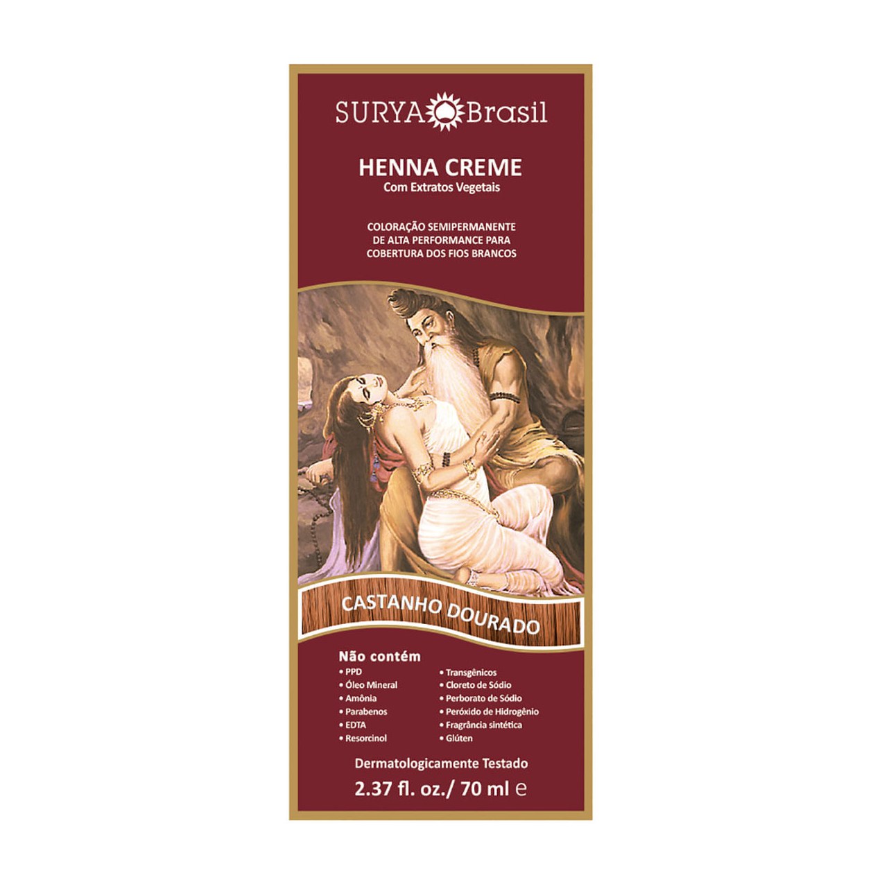 Tintura Henna Surya Castanho Dourado 70ml