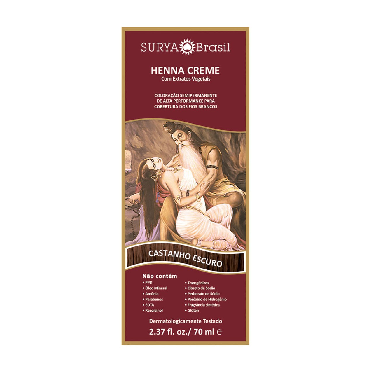 Tintura Henna Surya Castanho Escuro 70ml