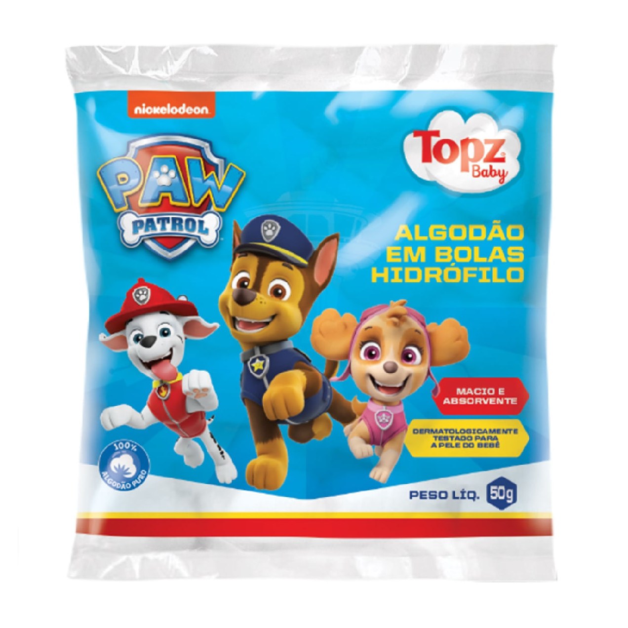 Algodão em Bolas Topz Baby Patrulha Canina 50g