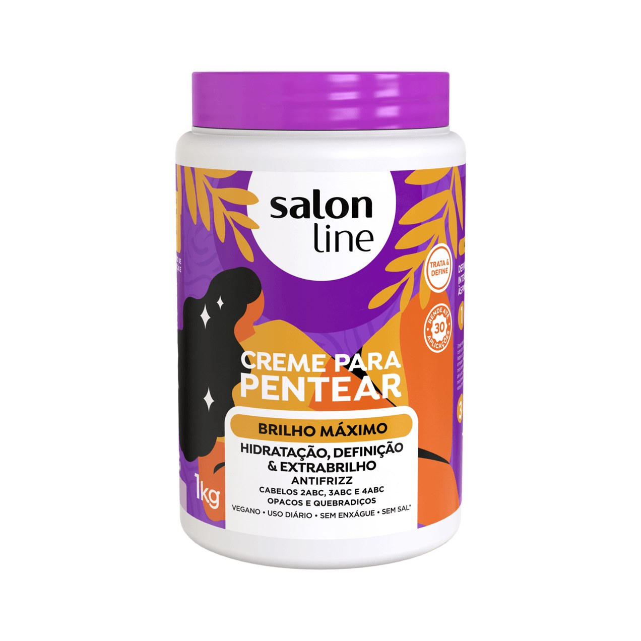 Creme de Pentear Salon Line Brilho Máximo 1Kg
