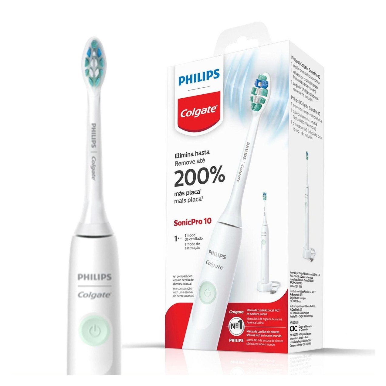 Refil para Escova Dental Elétrica Infantil Philips + Colgate SonicPro +3 anos 2 Unidades