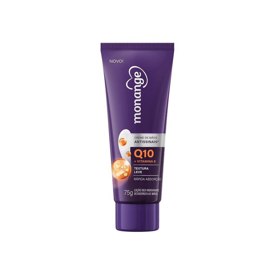 Hidratante de Mãos Monange Antissinais Q10 com Vitamina E 75g
