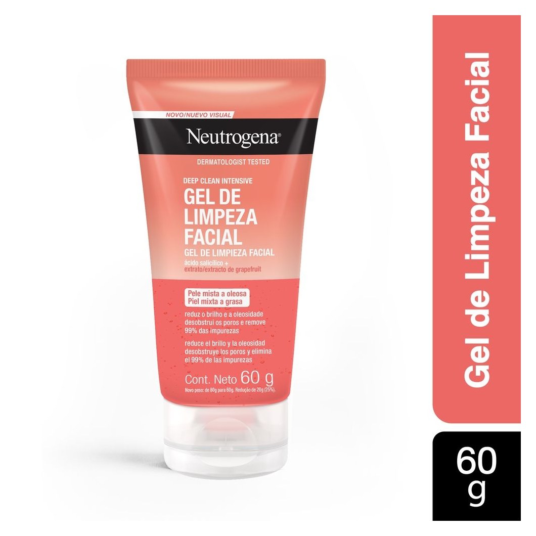 Gel de Limpeza Facial Neutrogena Deep Clean Grapefruit 60g