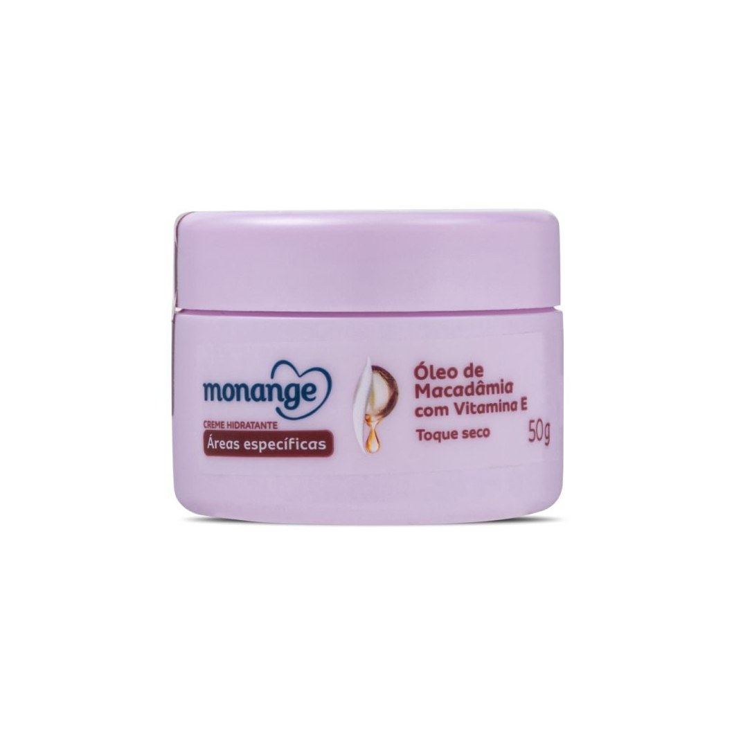 Creme Hidratante Monange Áreas Específicas Óleo de Macadâmia e Vitamina E Creme 50g