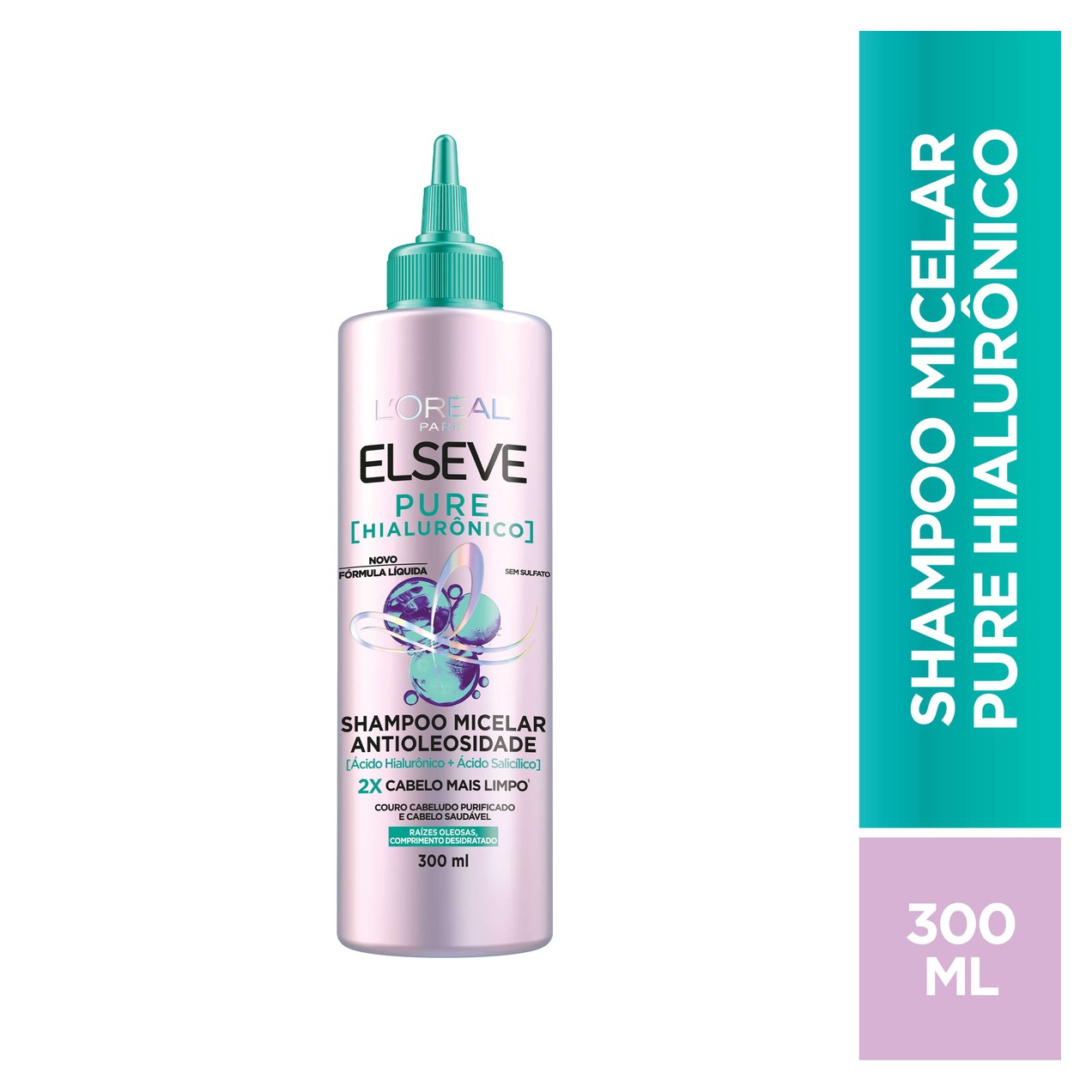 Shampoo Elseve Pure Hialurônico Micelar Antioleosidade 300ml