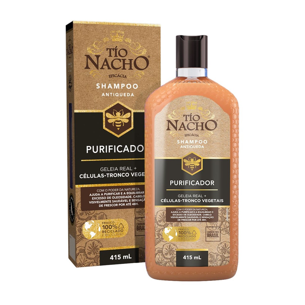 Shampoo Tío Nacho Purificador Antiqueda 415ml
