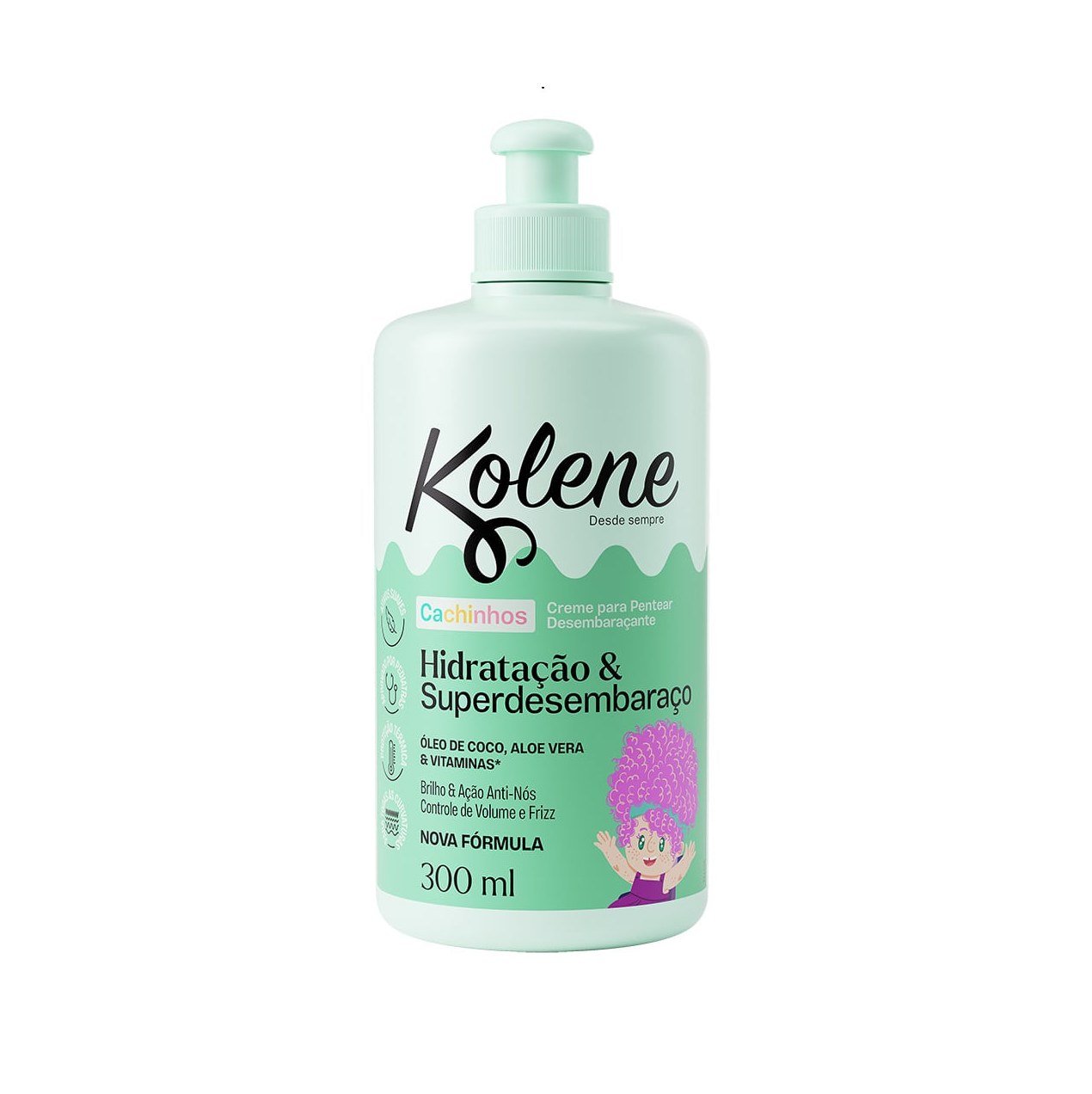 Creme para Pentear Infantil Kolene Cachinhos Hidratação e Super Desembaraço 300ml