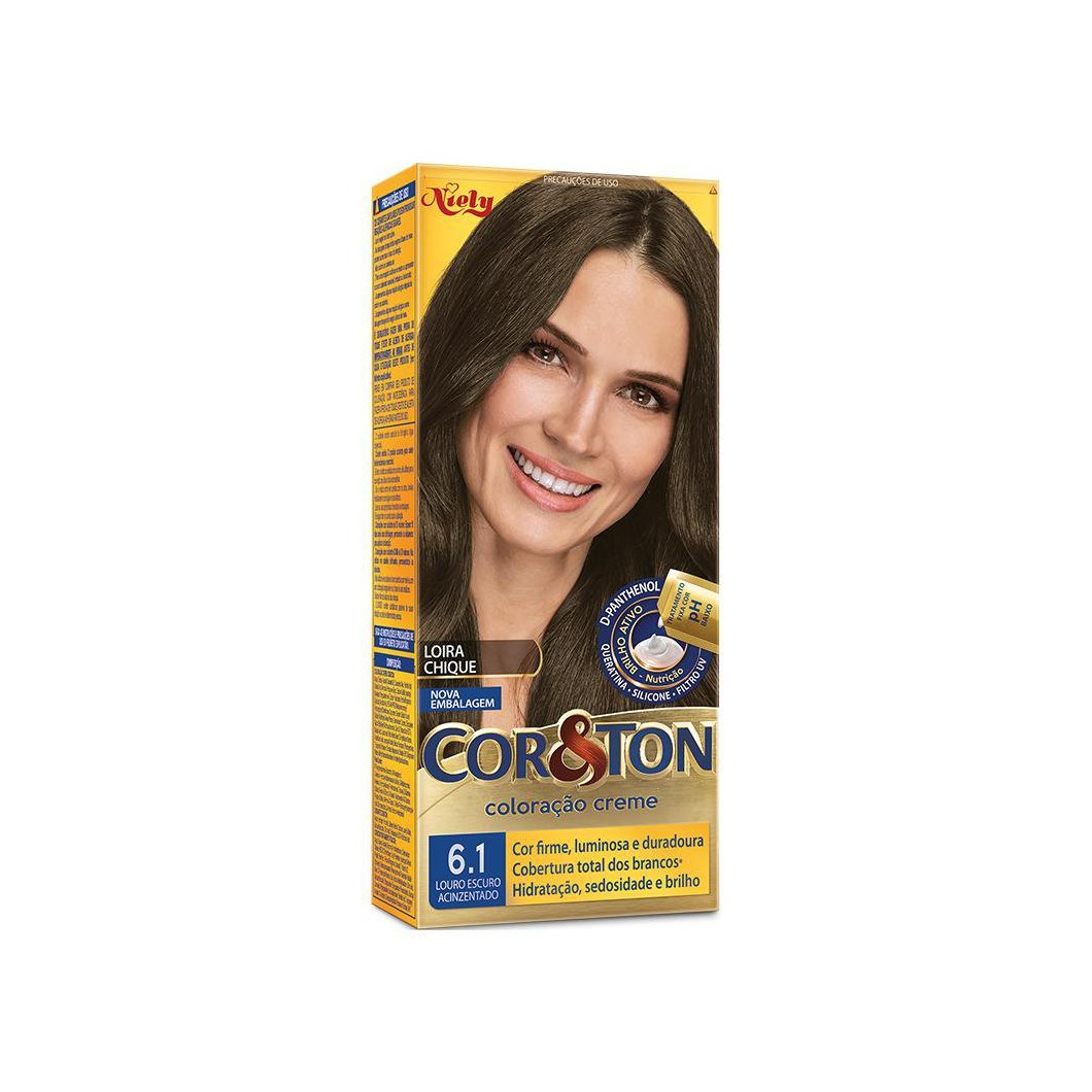 Tintura Niely Cor&Ton Louro Escuro Acinzentado 6.1