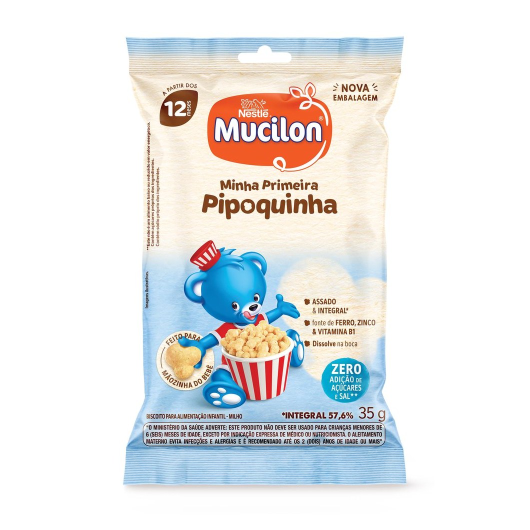 Snack Infantil Mucilon Pipoquinha Sabor Milho 35g
