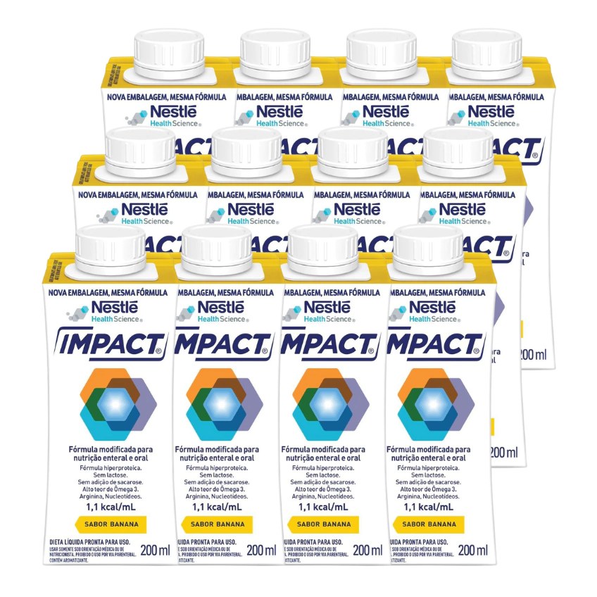 Nutrição Enteral E Oral Impact Banana 200Ml 12 Unidades