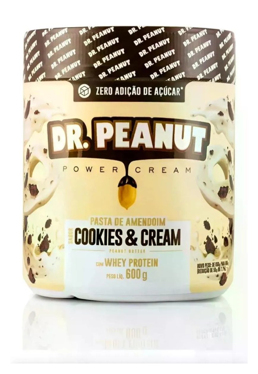 Pasta de Amendoim Dr Peanut Cookies e Cream 600g