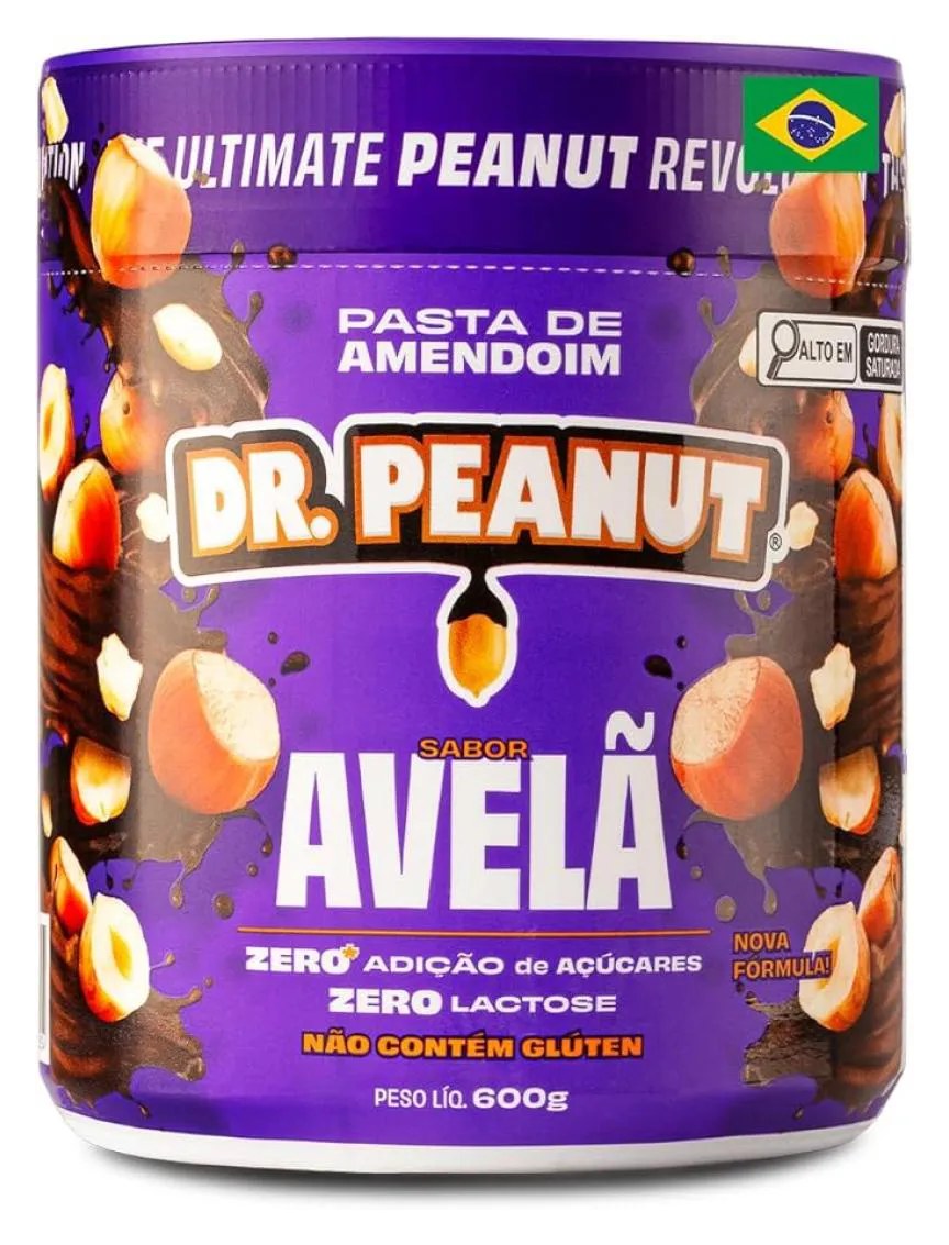 Pasta de Amendoim Sabor Avelã com Whey Protein 600g