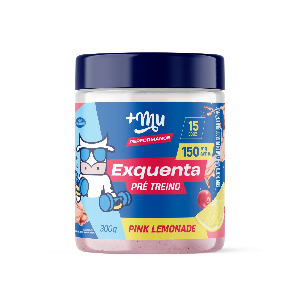 Pré-Treino Exquenta Mais Mu Muke Pink Lemonade 300g