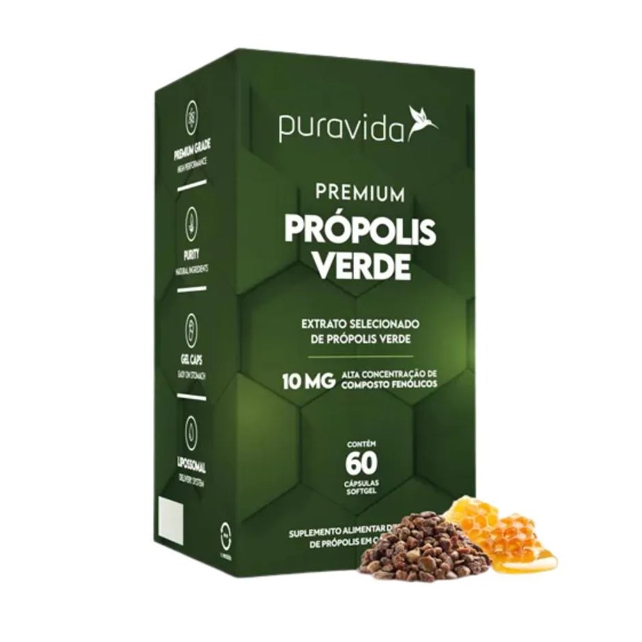 Propolis Premium Verde 10 Mg 60cps Pura Vida
