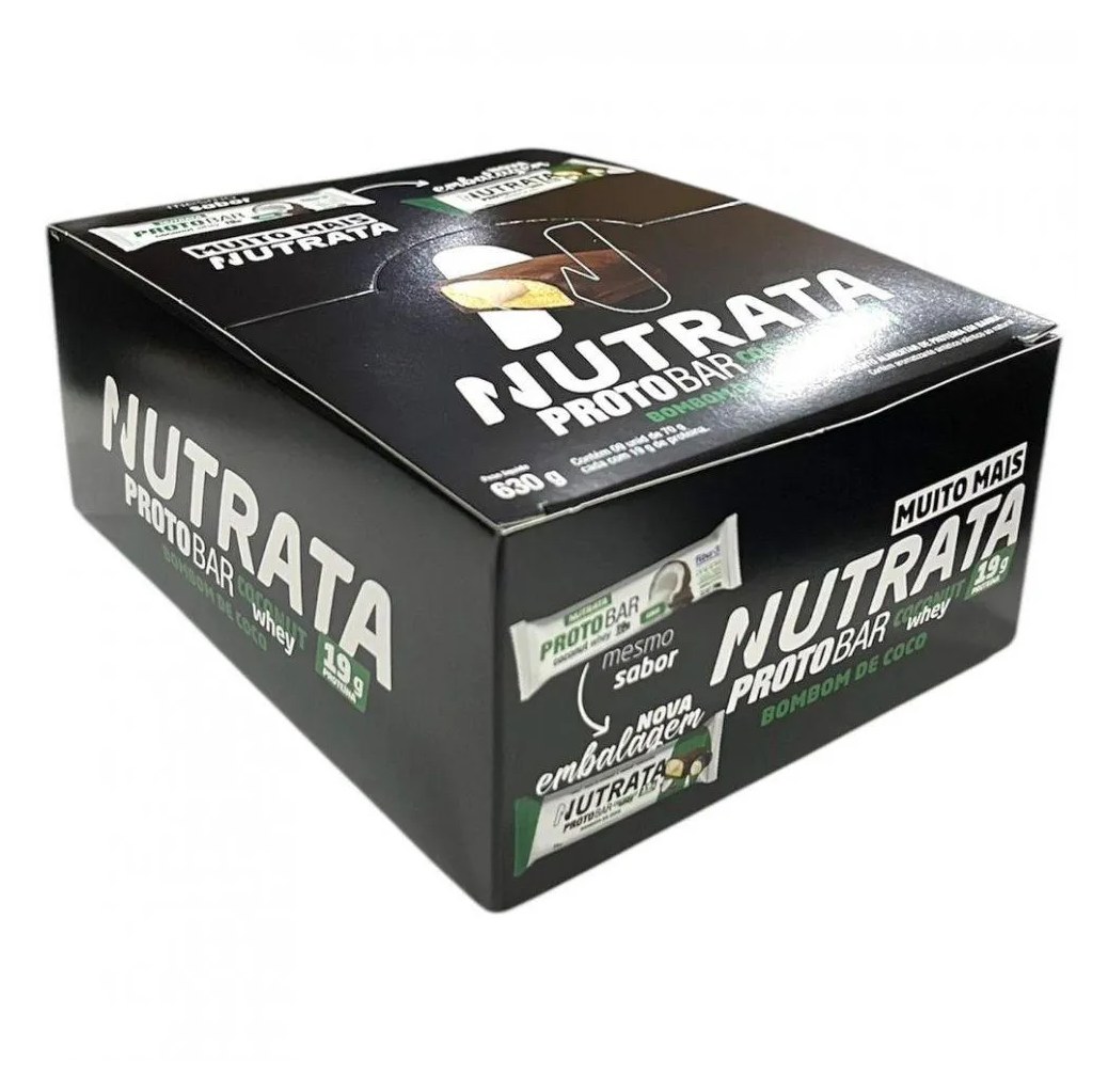 Protobar Whey Display – Sabor: Bombom de Coco (9 Unid. 70g)