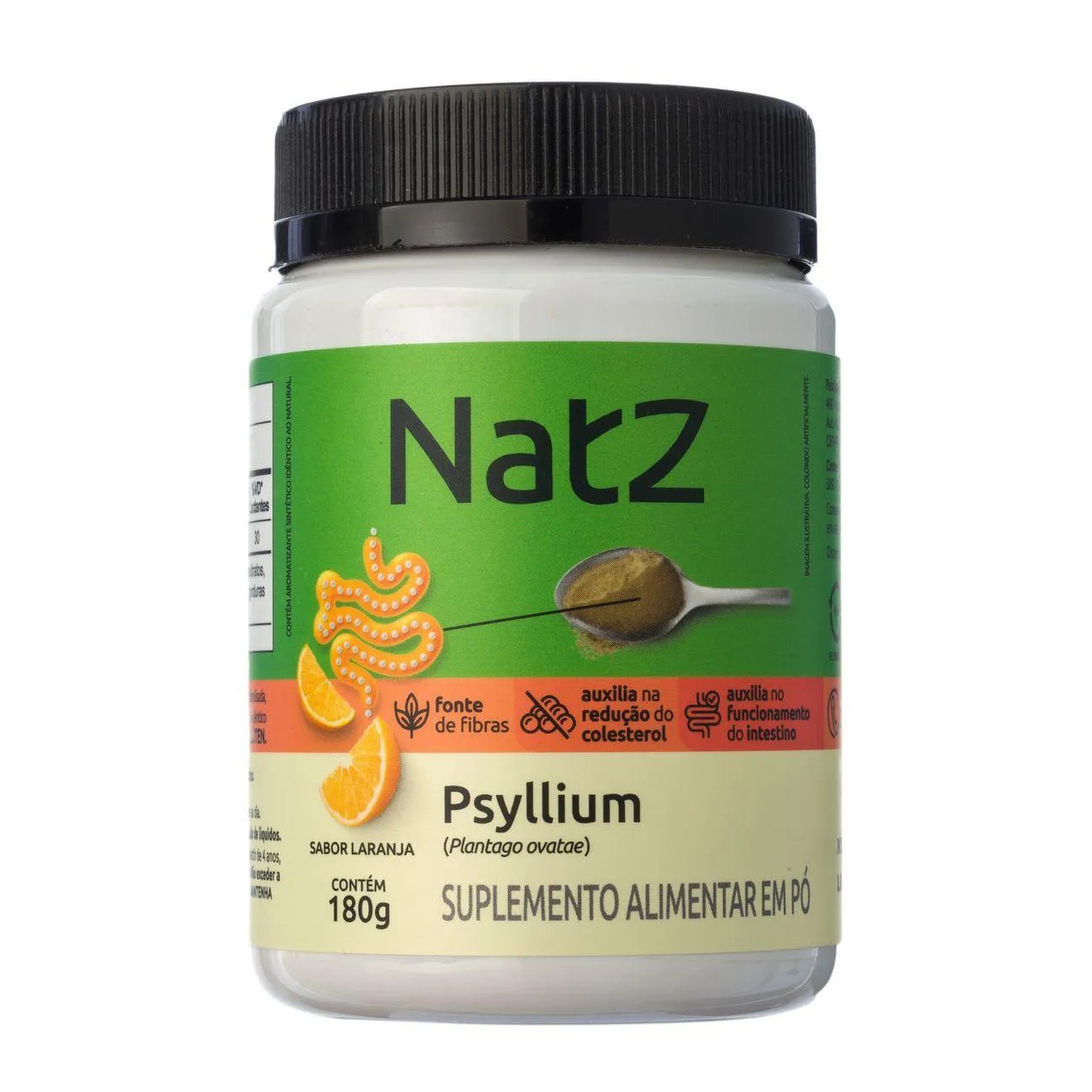 Psyllium em Pó Natz Laranja 180g