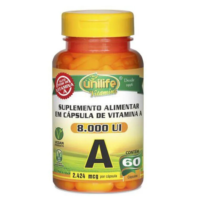 Retinol – Vitamina a 500mg 60 cápsulas – Unilife