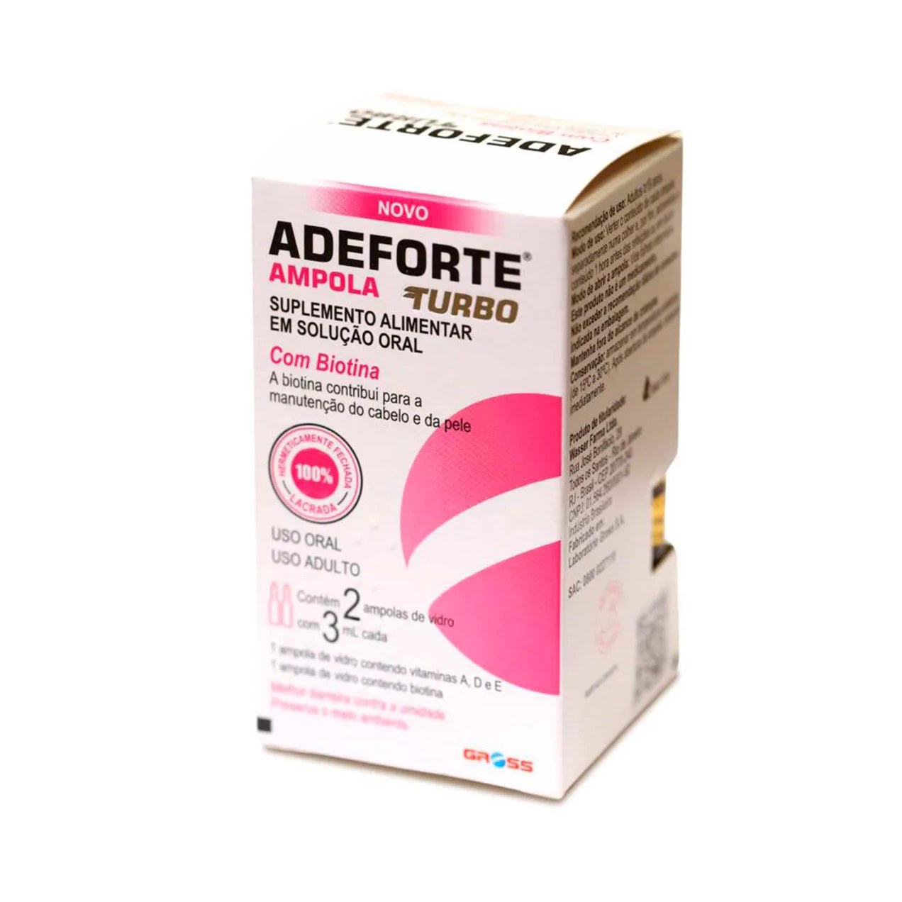 Suplemento Vitamínico Adeforte Turbo + Biotina 3ml