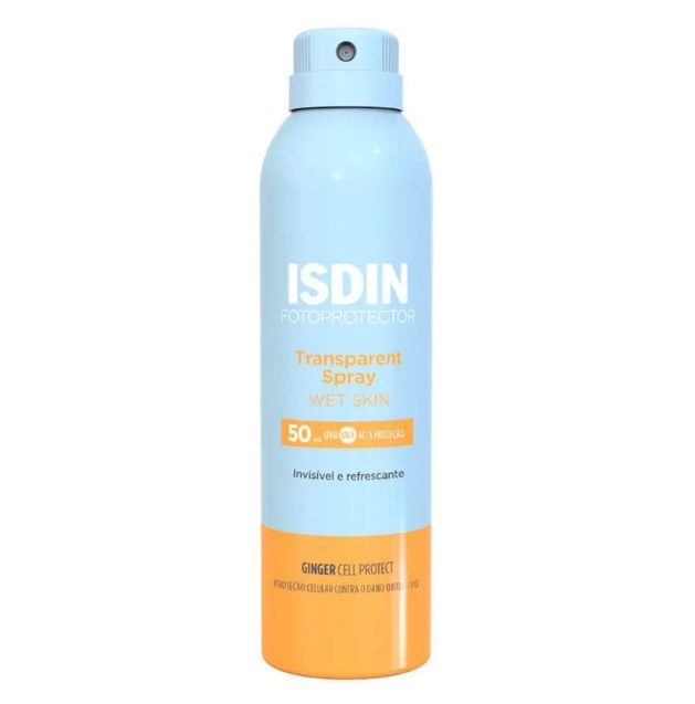 Protetor Solar Corporal Isdin Transparent Spray Wet Skin FPS50 250ml