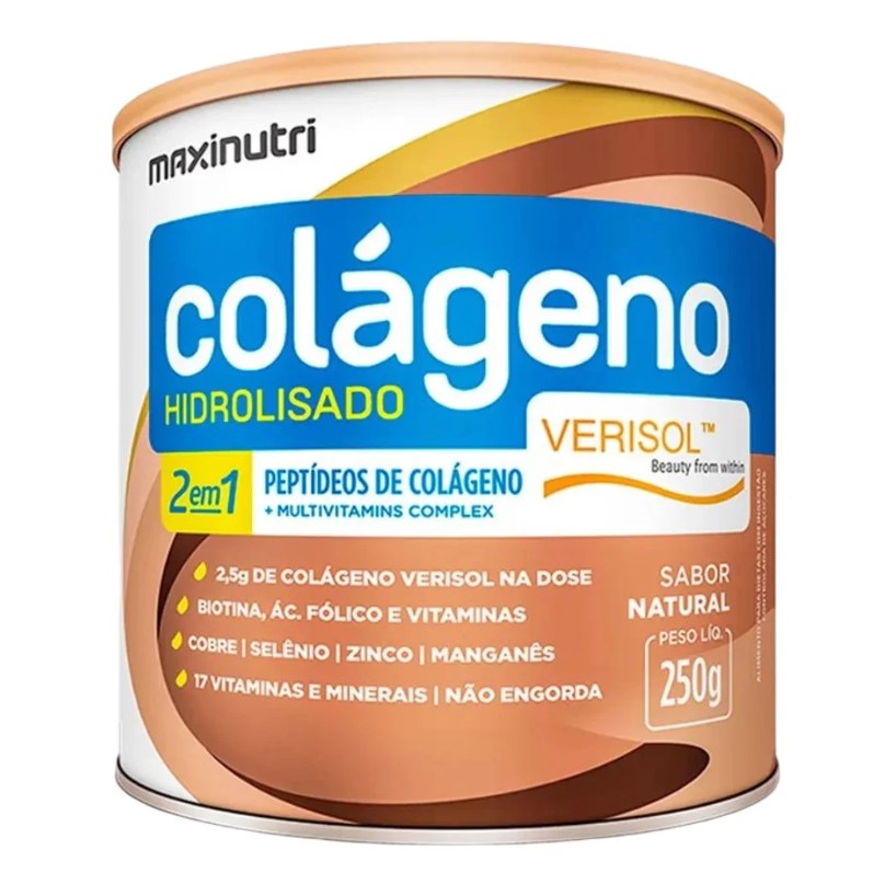 Colágeno Hidrolisado 2 em 1 Verisol Natural Maxinutri 250g
