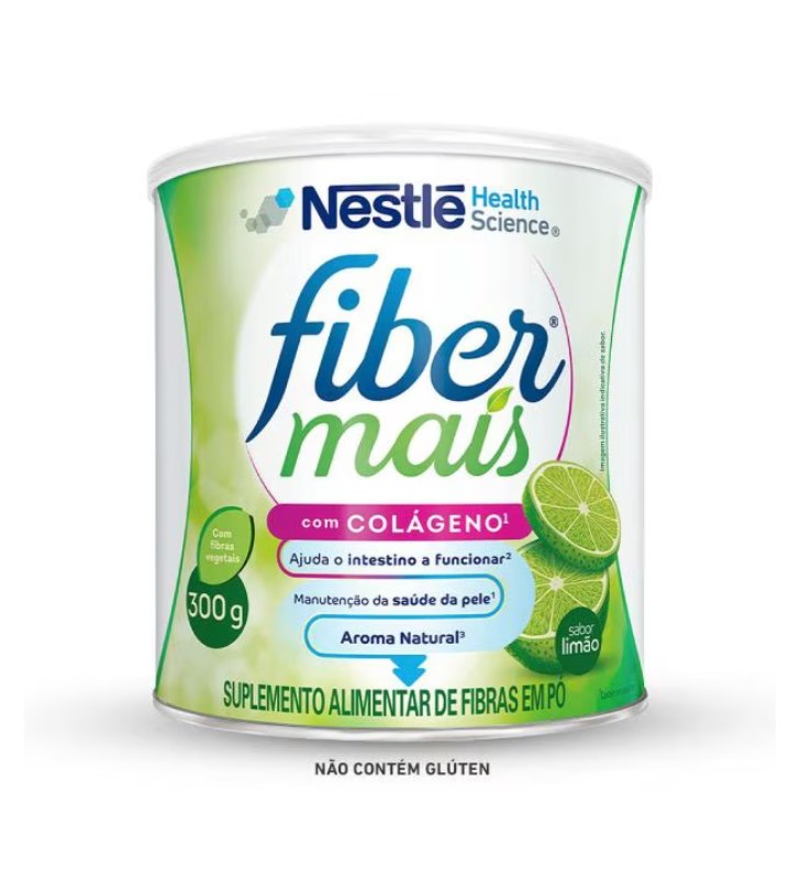 Fiber Mais Colágeno sabor limão 300g
