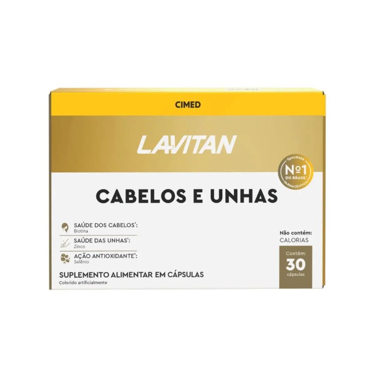 Polivitamínico Lavitan Cabelos e Unhas 60 cápsulas