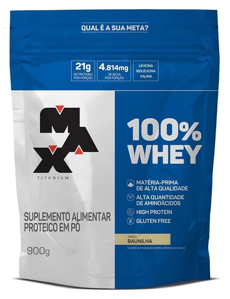 100% Whey Refil (900G) – Baunilha – Max Titanium