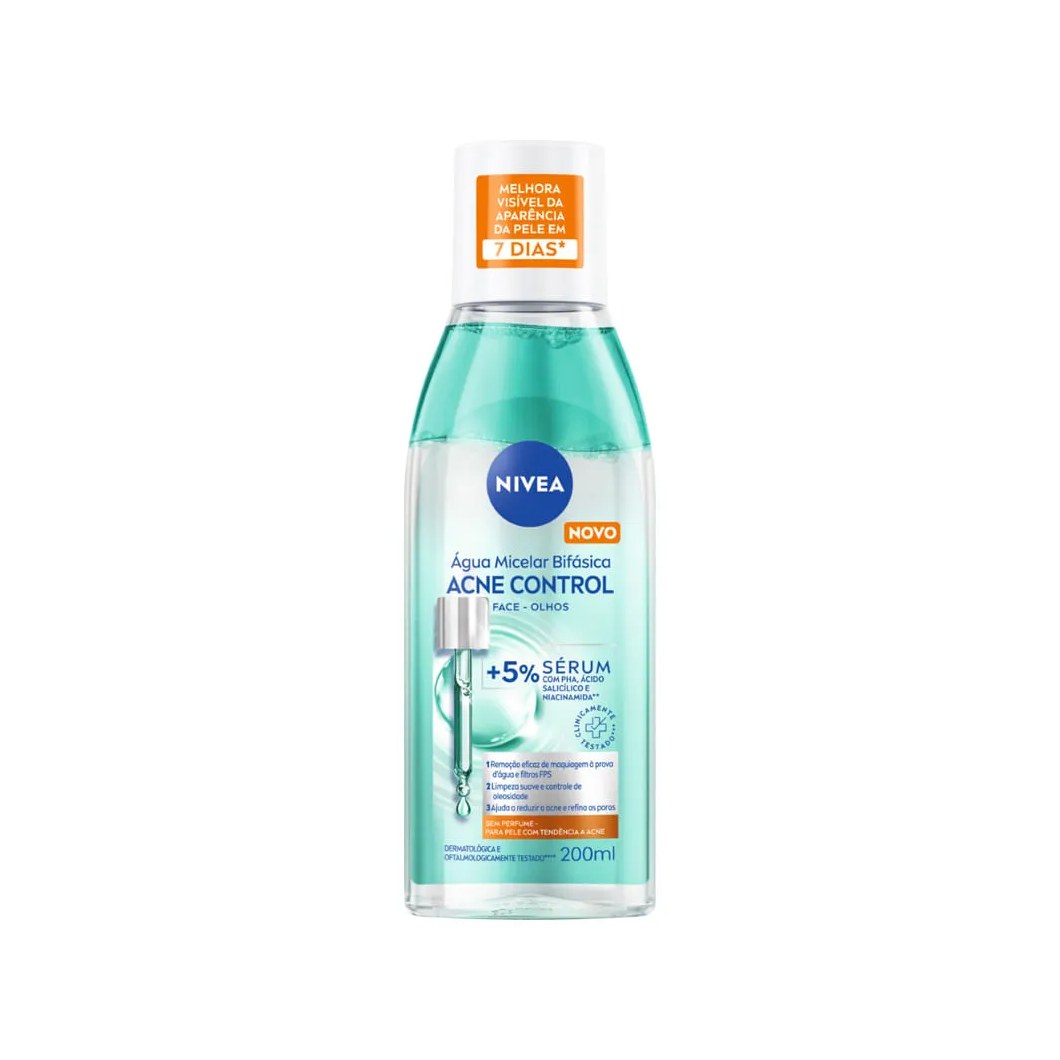 Água Micelar Bifásica Nivea Acne Control 200ml