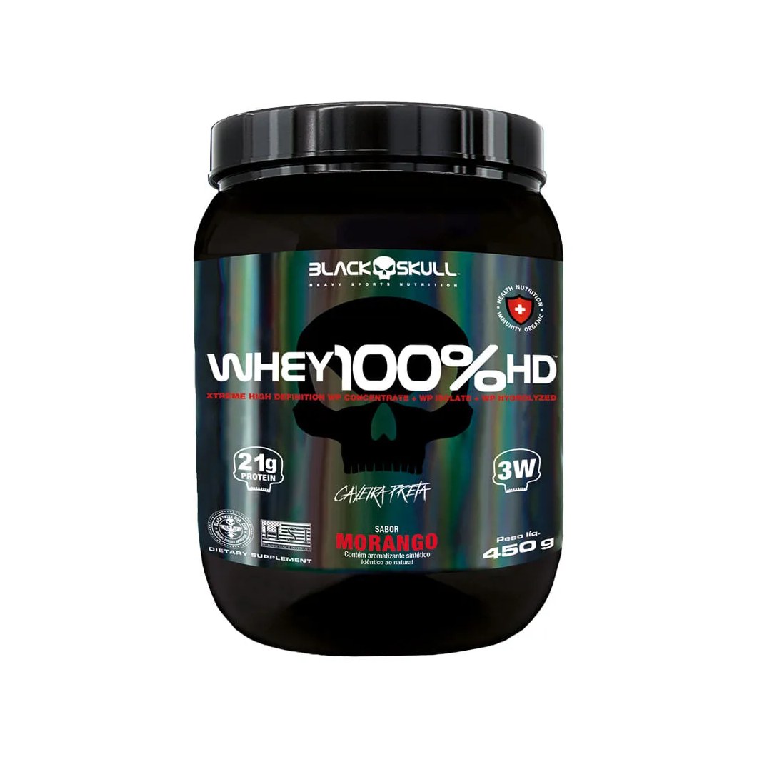 Black Whey 100% Hd 450gr Morango
