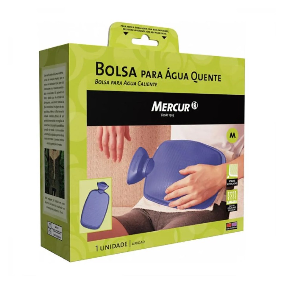 Bolsa Para Água Quente Mercur Lilás Média 1,4l