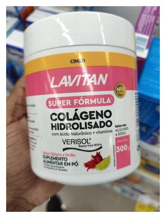 Colágeno Hidrosilado Lavitan Morango 300g