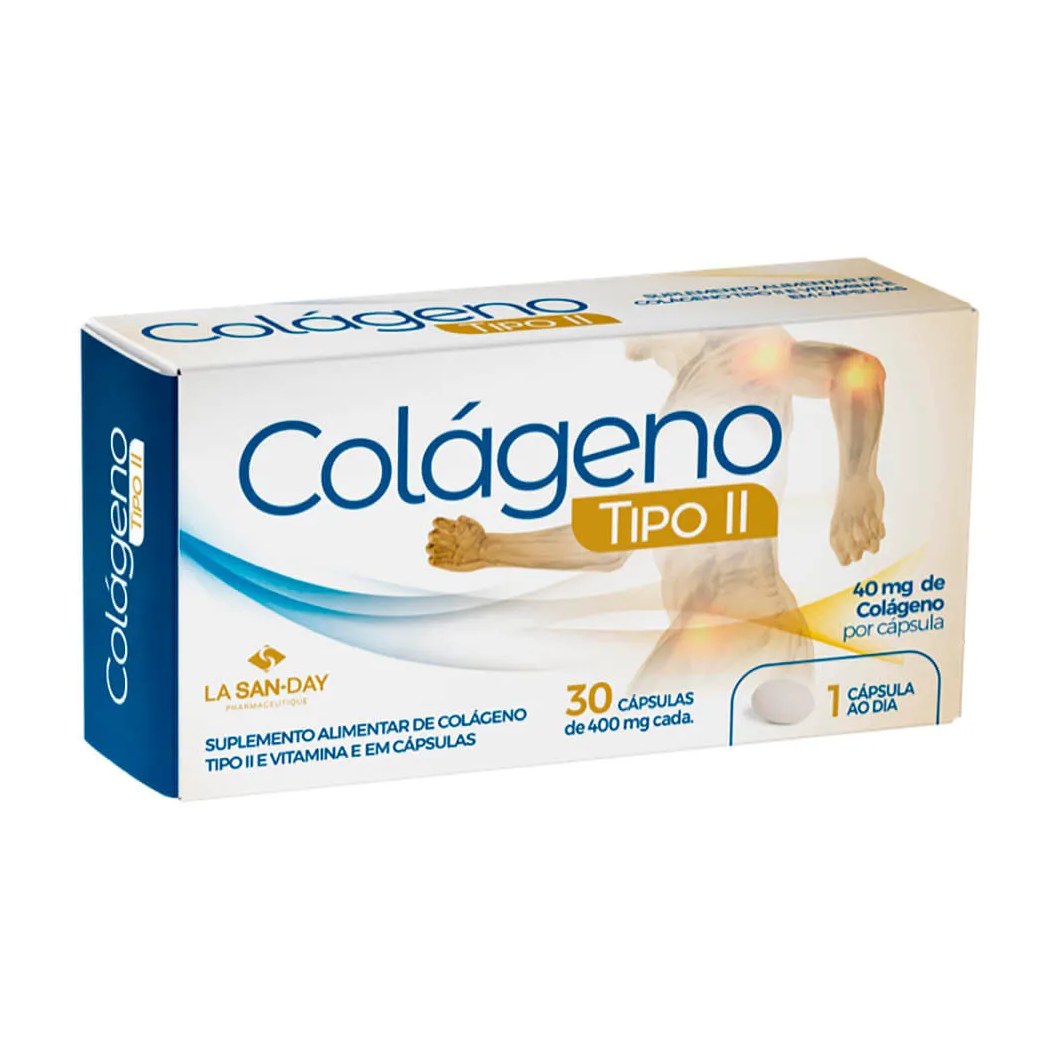 Colágeno Tipo Ii 40mg Com 30 Cápsulas Lasanday