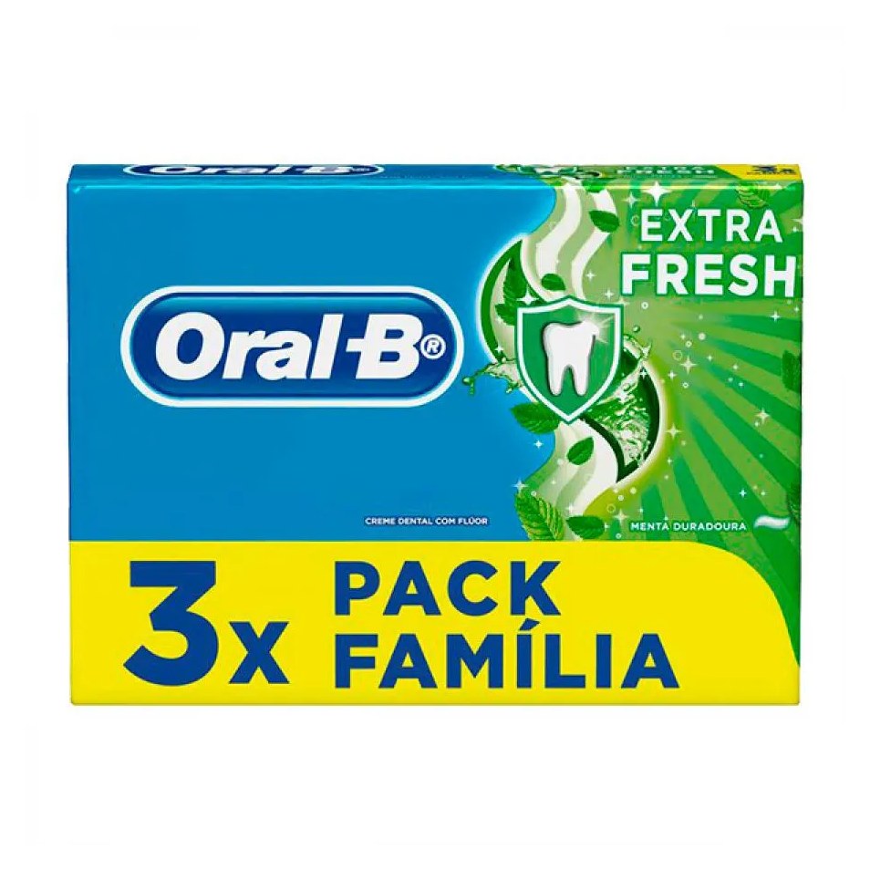 Creme Dental Oral-b Extra Fresh 3 Unidades De 70g