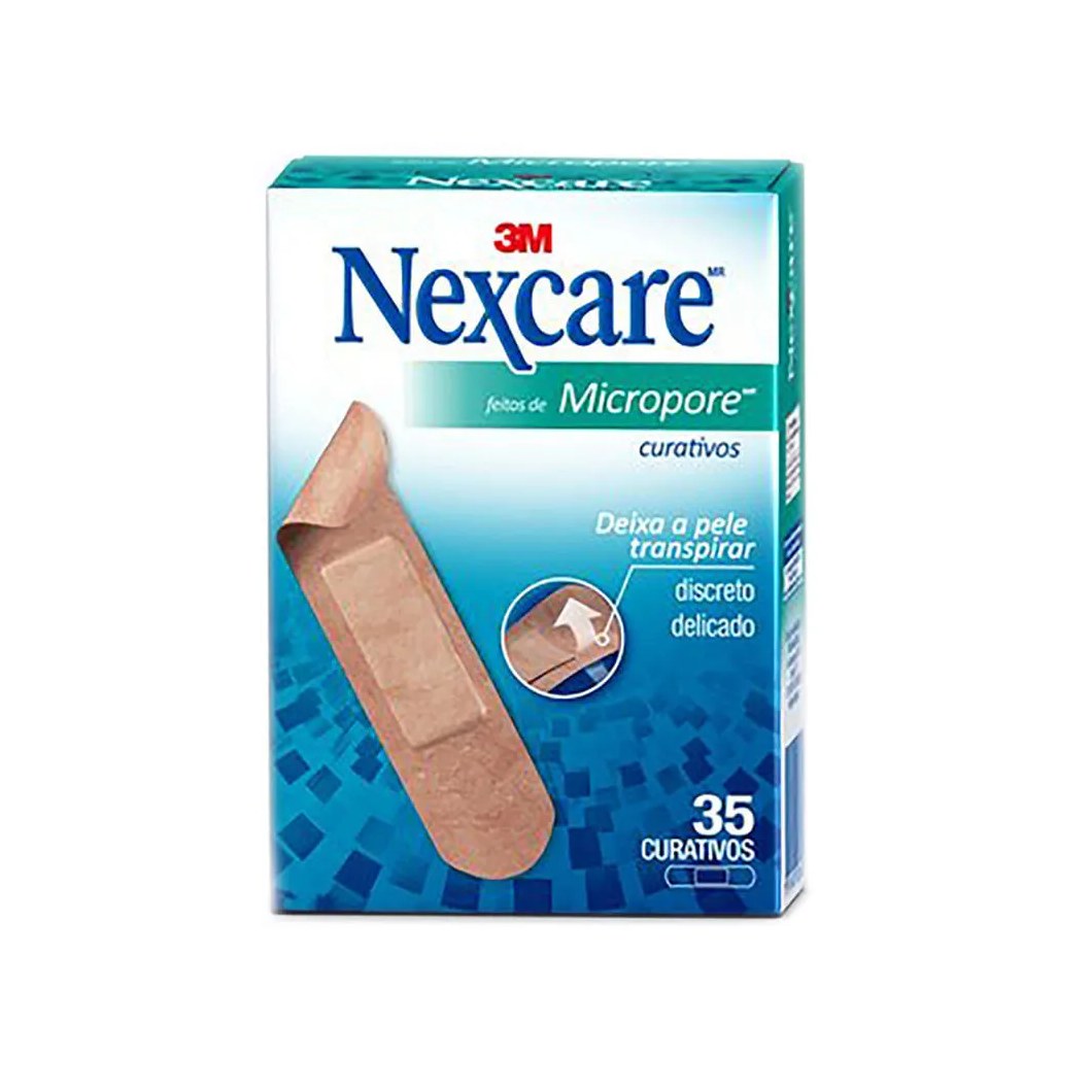 Curativos 3m Nexcare Micropore Com 35 Unidades