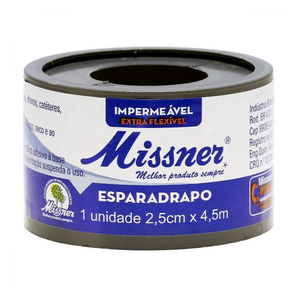 Esparadrapo Missner Impermeável 2,5cmx4,5m